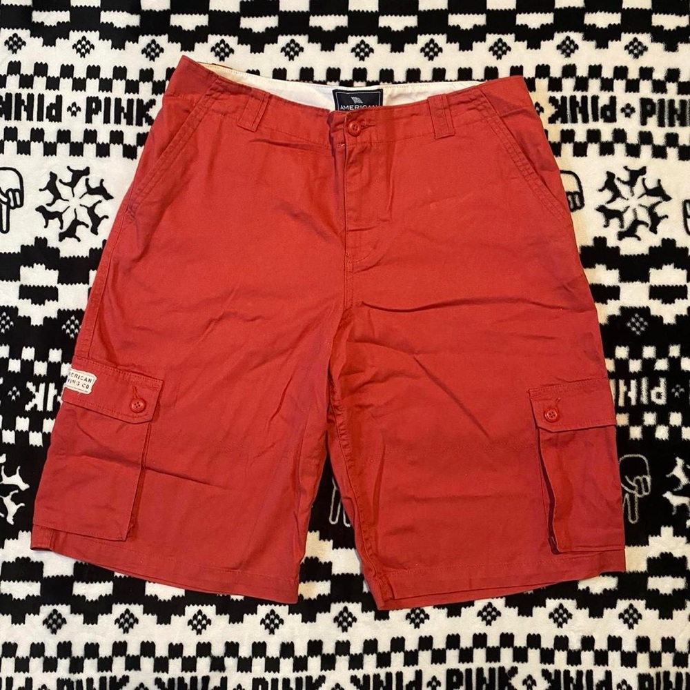 coral cargo shorts